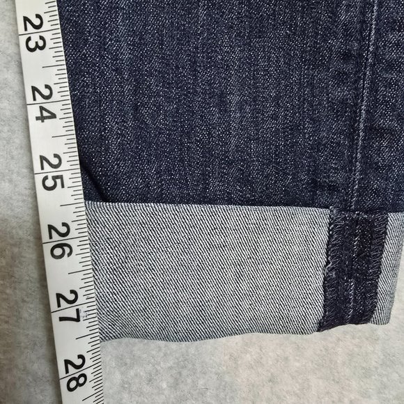 Hudson Women Sz 28 Collin Flap Pocket Mid Rise Dark Wash Skinny Cuff Crop Jeans - Picture 10 of 11